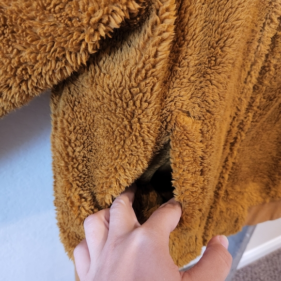 J.Crew Mercantile Women's Gold Zip-Up Fleece Jacket- Size Small - Picture 5 of 7